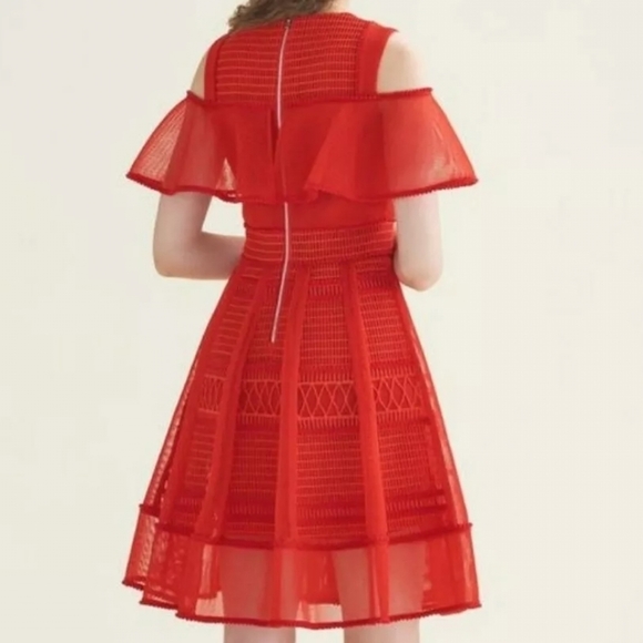 Maje Rosalie Red Dress - Picture 4 of 10